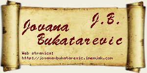 Jovana Bukatarević vizit kartica